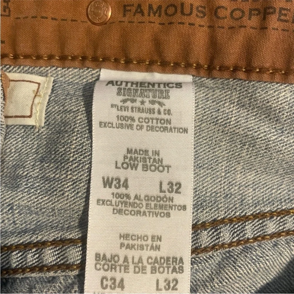 Levi Strauss Authentics Signature Copper Riveted Low Boot Jeans Men Size 34 / 32 - Picture 6 of 7